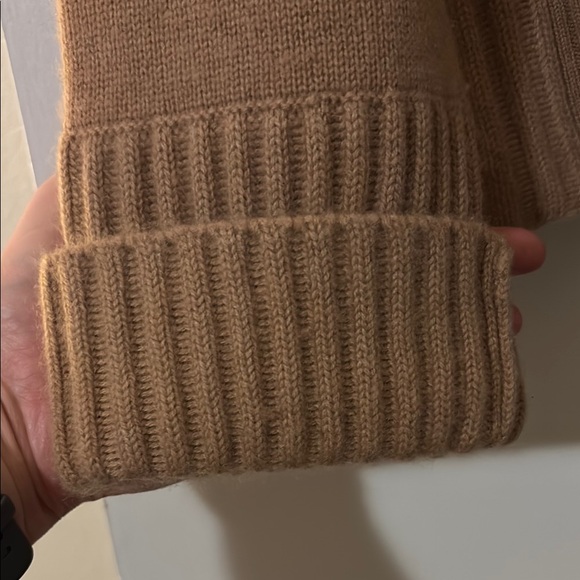 Marina Luna Tan Shrug with Shawl Collar - 100% Cashmere - Size L - Picture 6 of 7